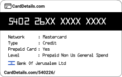 Card Details: 540226