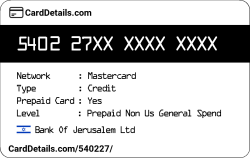 Card Details: 540227