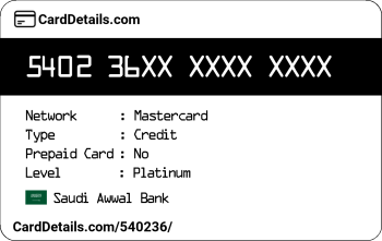 Card Details: 540236