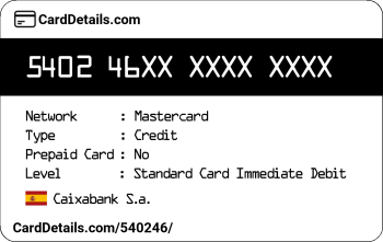 Card Details: 540246