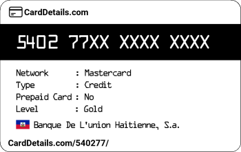 Card Details: 540277