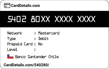Card Details: 540280