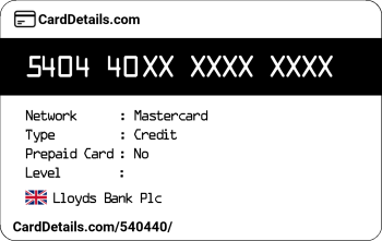 Card Details: 540440