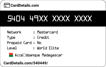 Card Details: 540449