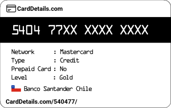 Card Details: 540477
