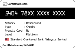 Card Details: 540478
