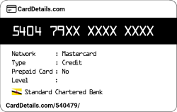 Card Details: 540479
