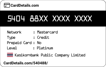 Card Details: 540488