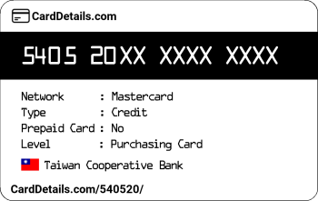 Card Details: 540520