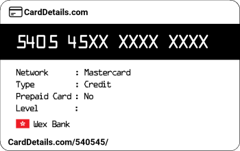Card Details: 540545