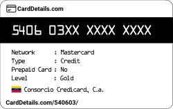 Card Details: 540603