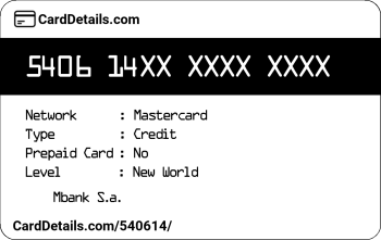 Card Details: 540614