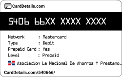 Card Details: 540666