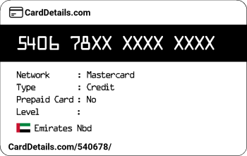 Card Details: 540678