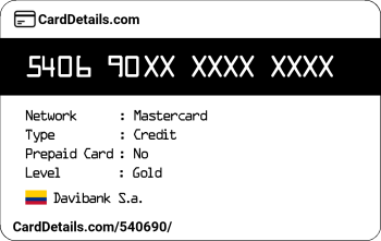 Card Details: 540690