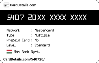 Card Details: 540720