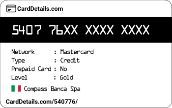 Card Details: 540776