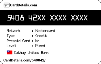 Card Details: 540842