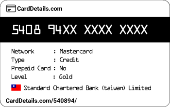 Card Details: 540894