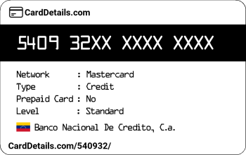 Card Details: 540932