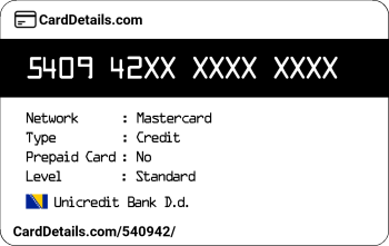 Card Details: 540942