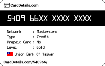 Card Details: 540966