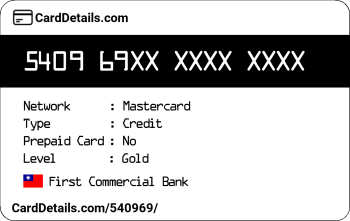 Card Details: 540969