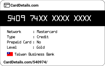 Card Details: 540974