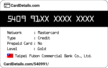 Card Details: 540991