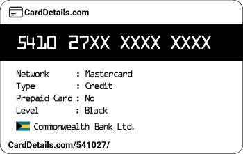 Card Details: 541027