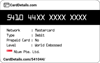 Card Details: 541044