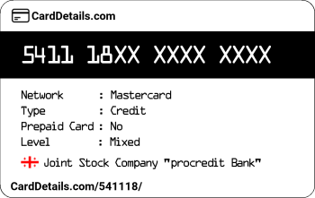 Card Details: 541118