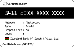 Card Details: 541120