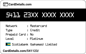 Card Details: 541123
