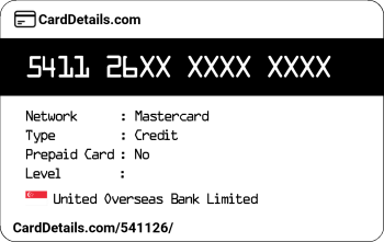 Card Details: 541126