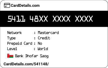 Card Details: 541148