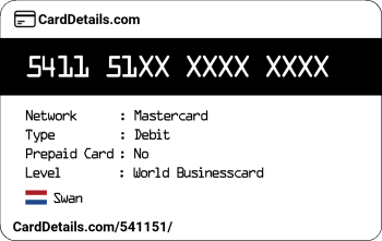 Card Details: 541151