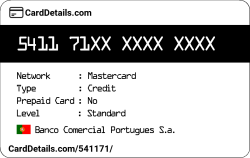 Card Details: 541171