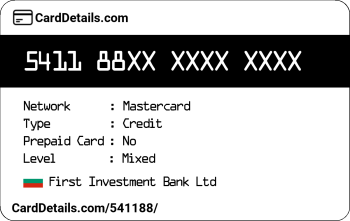 Card Details: 541188