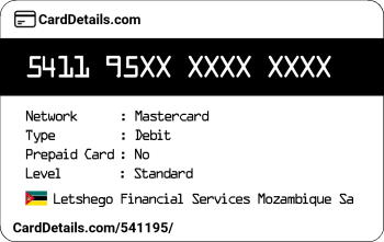 Card Details: 541195