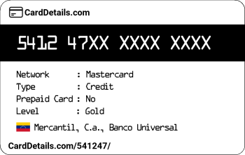 Card Details: 541247