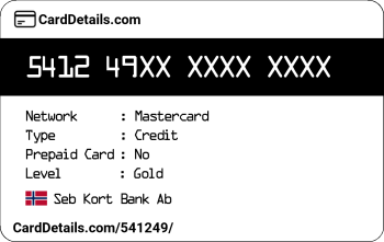 Card Details: 541249