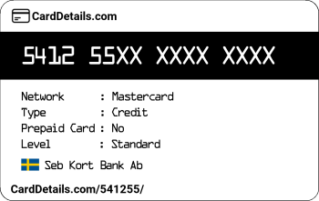 Card Details: 541255
