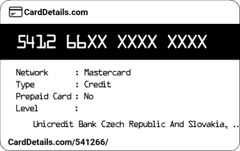 Card Details: 541266