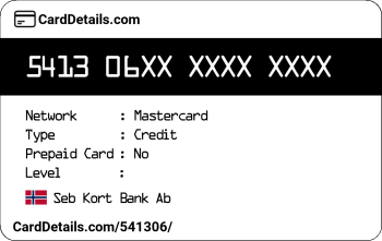 Card Details: 541306