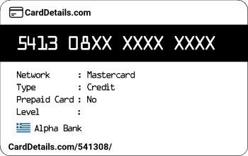 Card Details: 541308