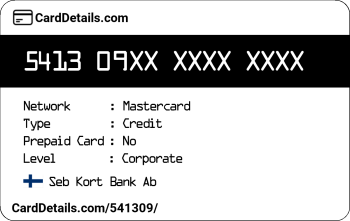 Card Details: 541309
