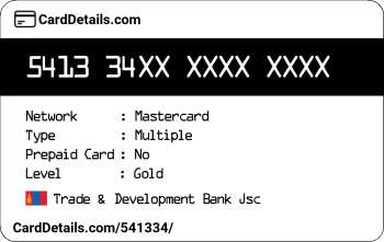 Card Details: 541334