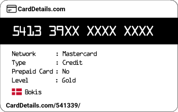 Card Details: 541339