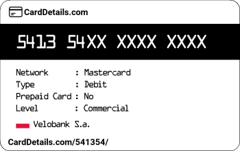 Card Details: 541354
